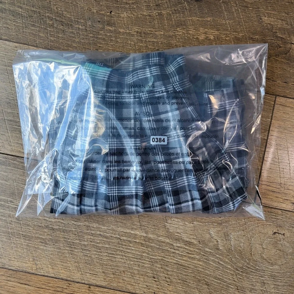 Cali 1850 Los Angeles Plaid Pleated Mini Skirt Black White Schoolgirl Womens M